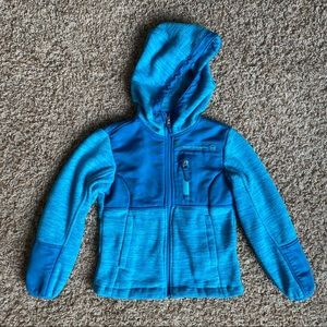 Free Country Teal Fleece Hooded Zip Up Jacket